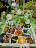 Proud Rose & Hydrangea Fruit Basket