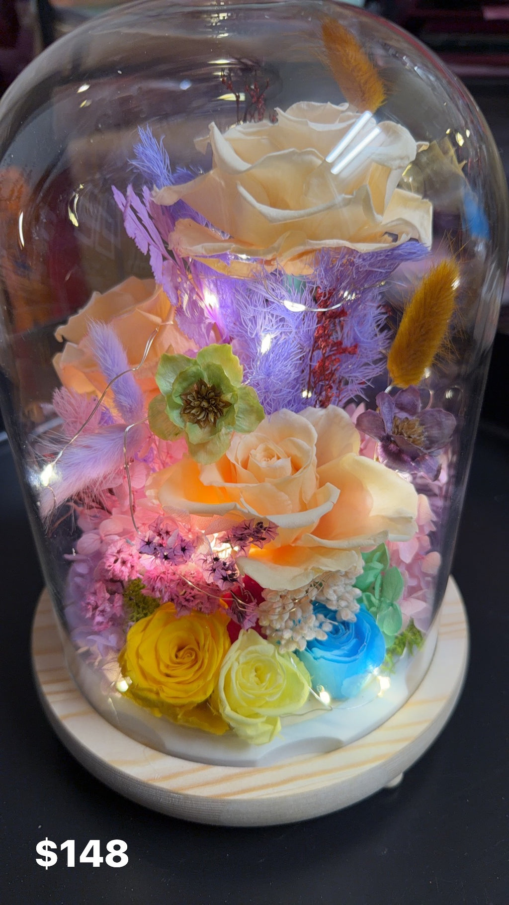 Long-column preserved flowers