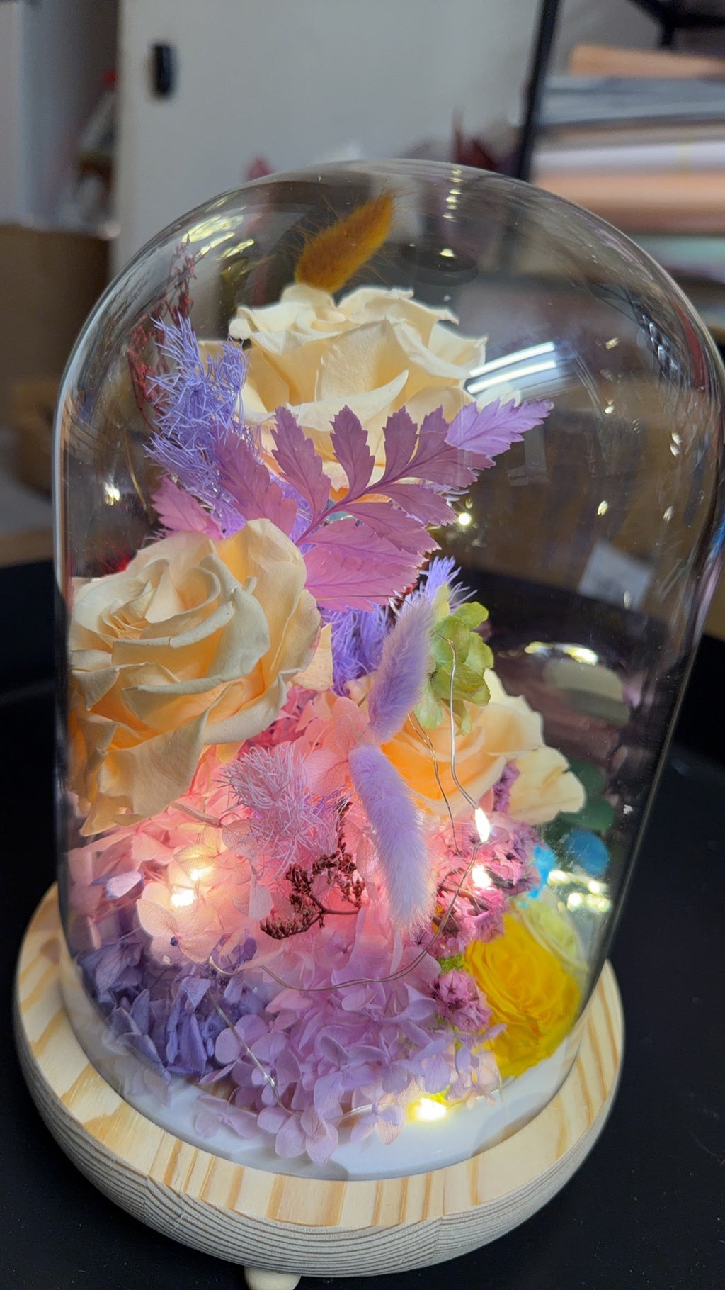 Long-column preserved flowers
