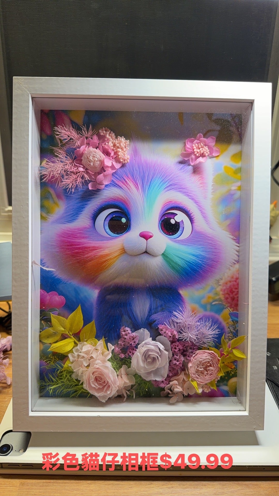 Purple cat frame