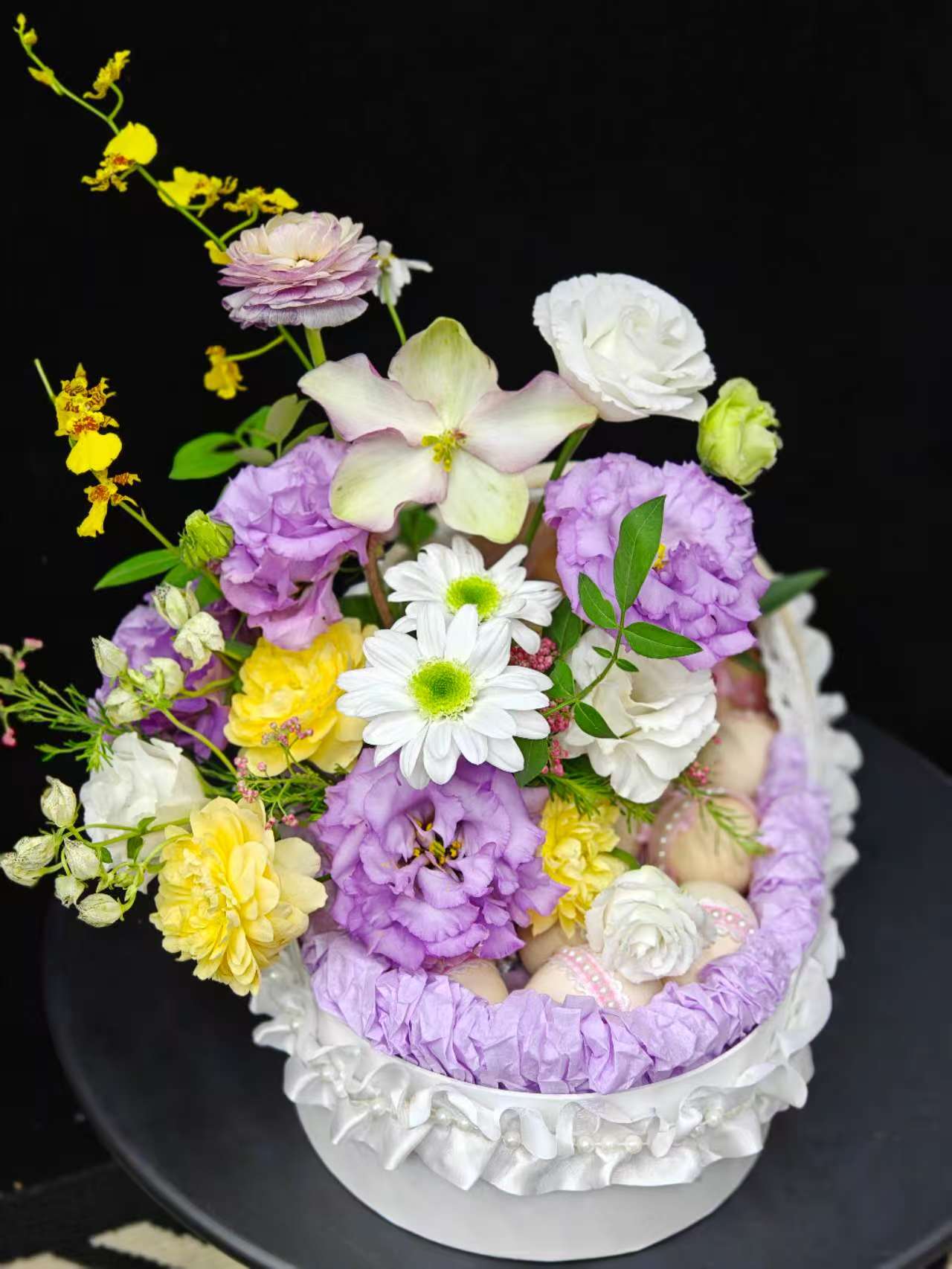 Purple Assorted Flower Basket